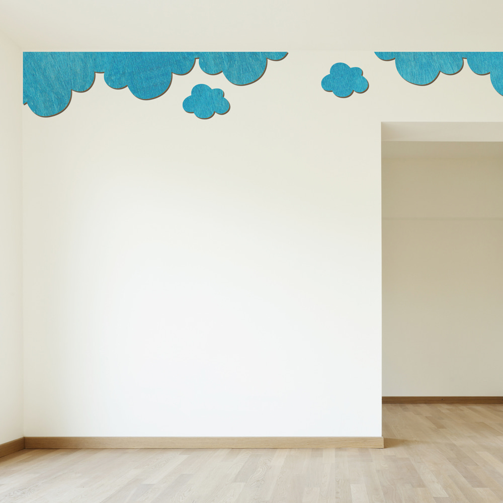 우드스티커 하늘구름 (컬러완제품) 교실환경미화 신학기환경판