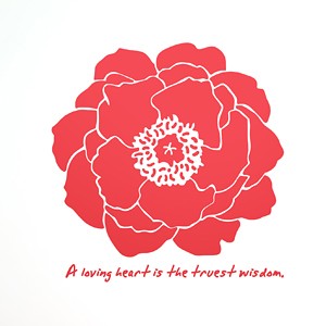 붉은모란 (꽃) 포인트 데코 스티커