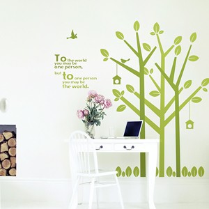 그린라이프 (나무 3그루) 포인트 데코 스티커